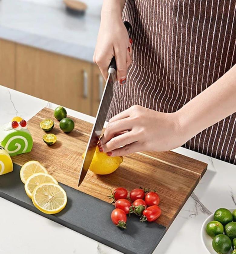 Artisan Acacia & Slate Cutting Board image