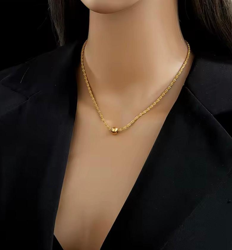 Aurelia Radiant Gold Orb Necklace image