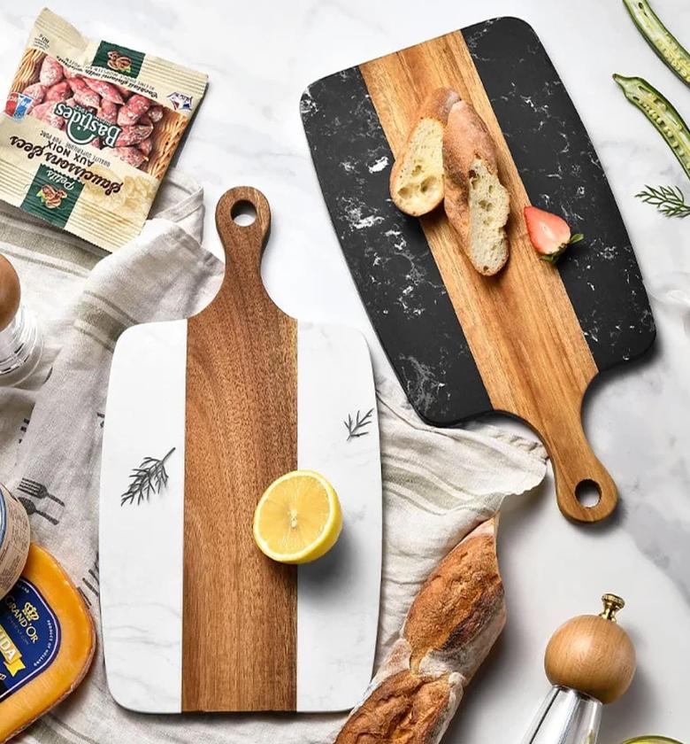 Artisan Acacia & Marble Cutting Board image