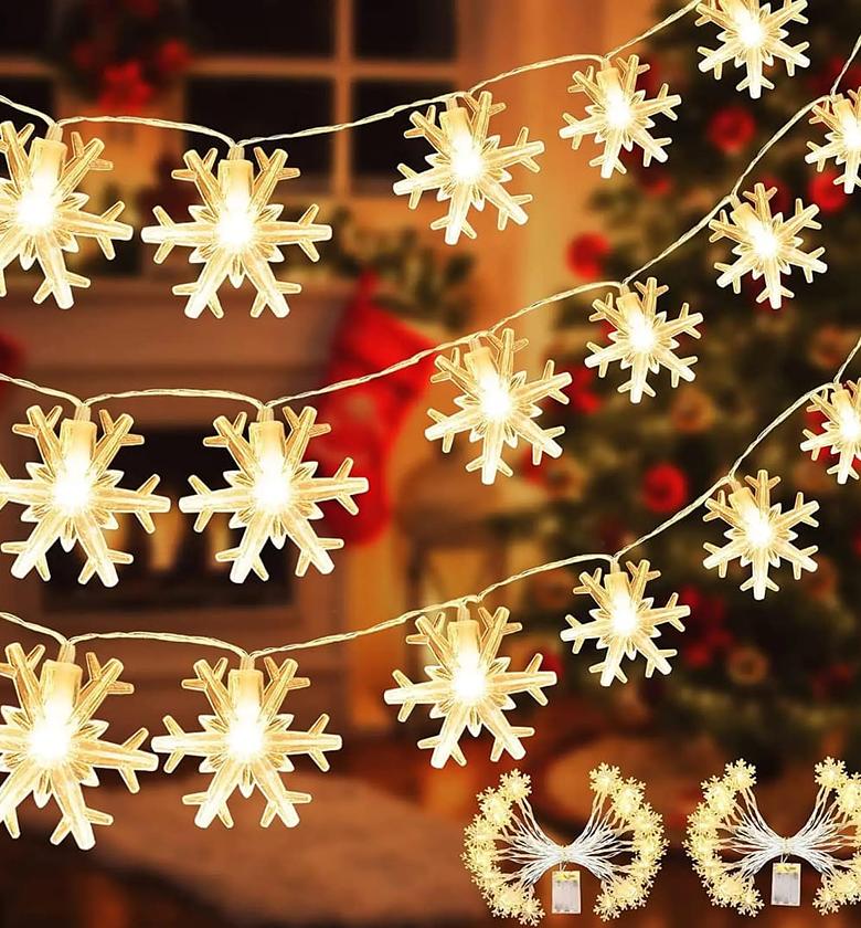 Enchanting Crystal Snowflake LED Garland image