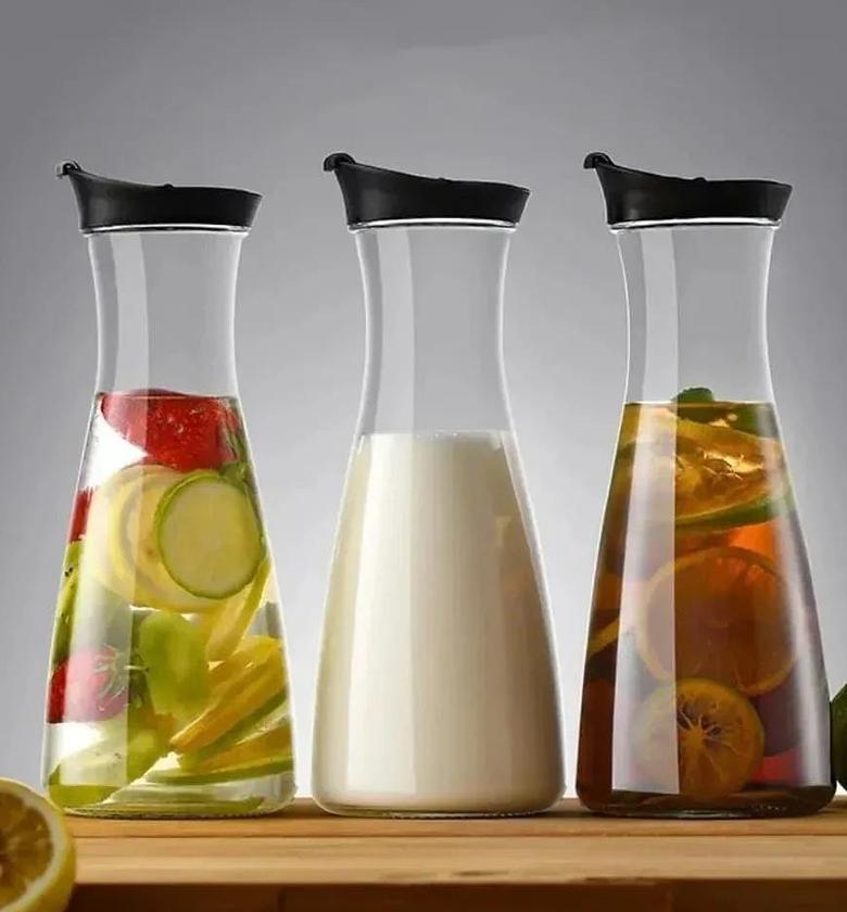 3 pcs set glass beverage pitcher image
