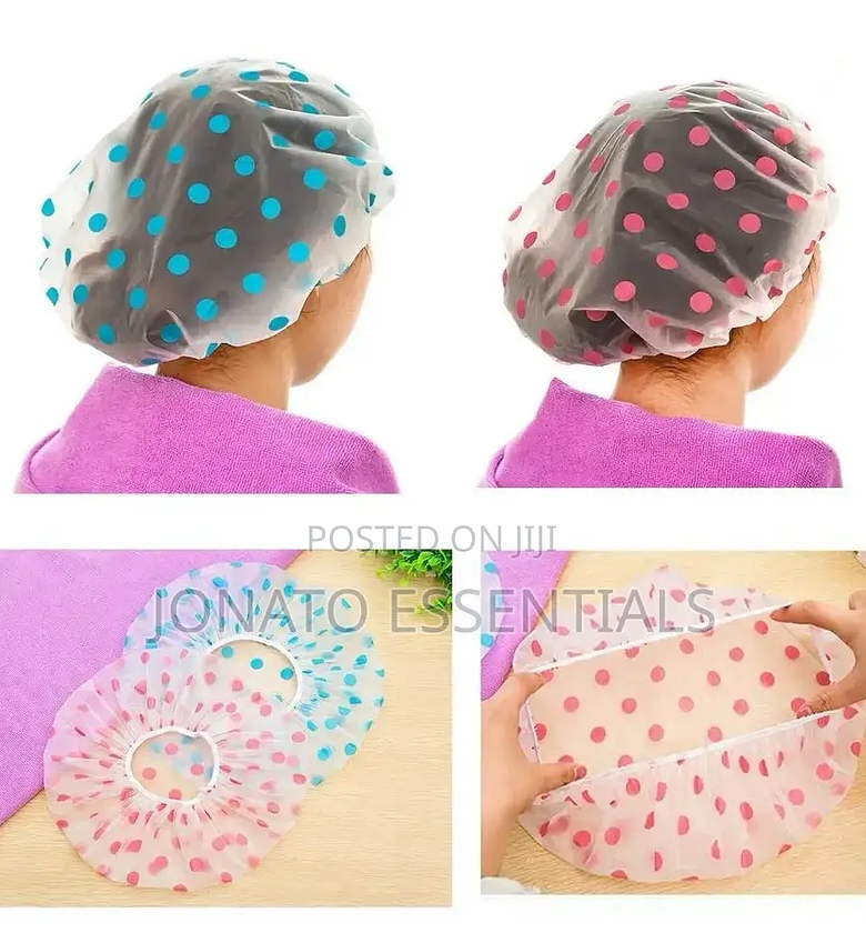 3pc Hair Shower Cap or Hair Cover Set image