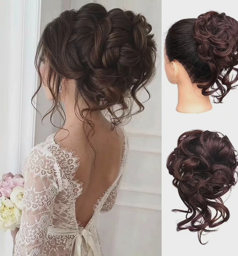Messy Curls Synthetic Hair Bun  image