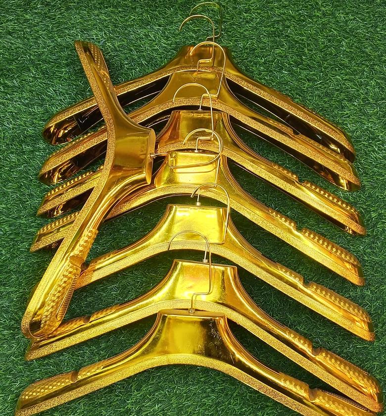 10pieces Gold-colored  clothes hangers image