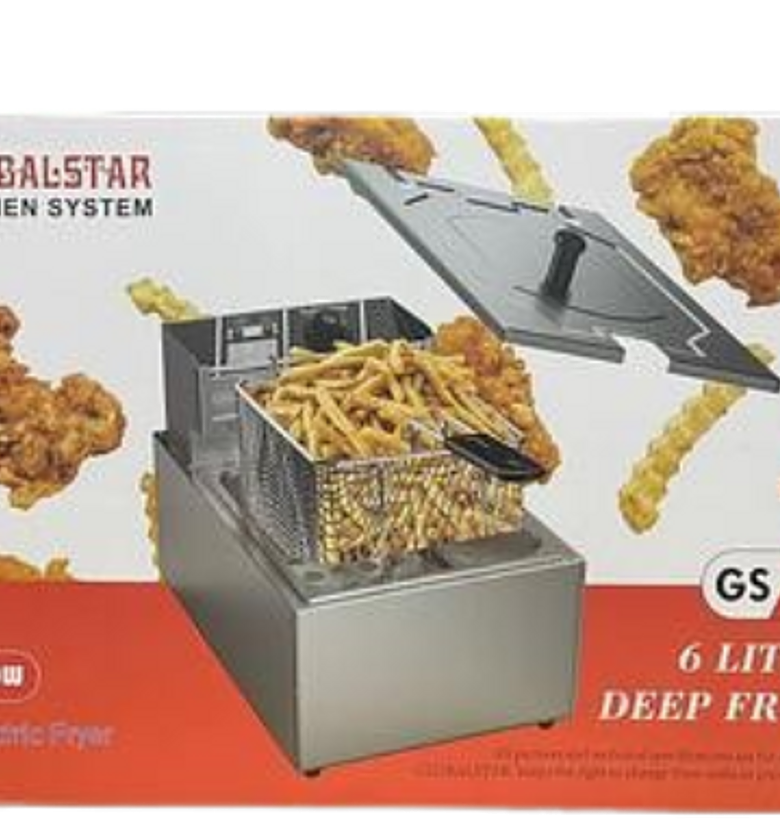 DEEP FRYERS. Globalstar 6 Litres Single Deep Fryer Perfect Kitchen Appliance For Anyone Who Loves To Cook And Fry Food. It Has A Large 6L Capacity image