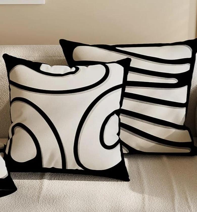 Light Luxury Abstract Art Cushion image