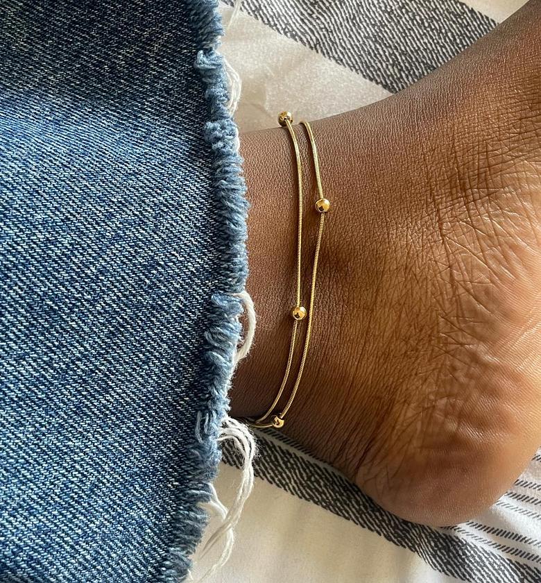 Serpentine Orb Double Anklet image