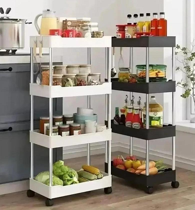 4 layer multipurpose storage rack with wheels image