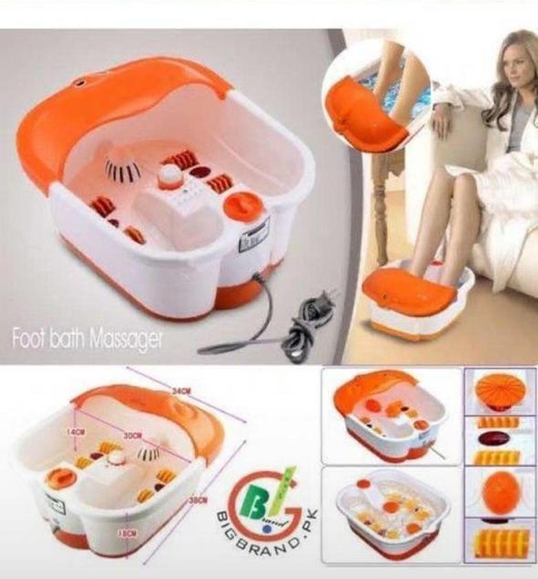Foot Spa Heated Bath, Automatic Massage Rollers, Vibration, Bubbles, Digital Adjustable Temperature Control image