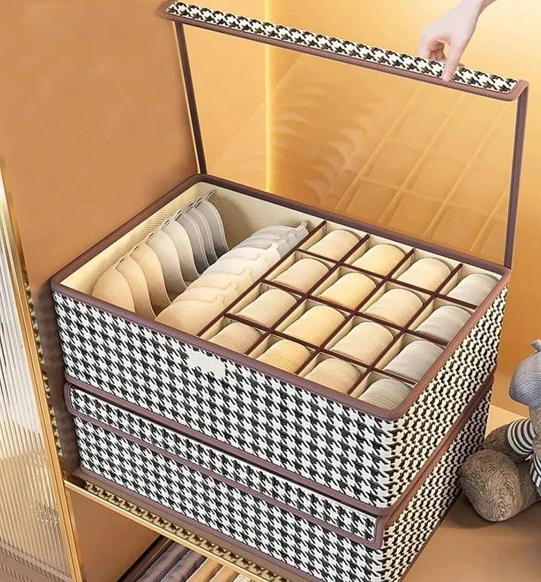17-Grid Foldable Undergarment Organizer image