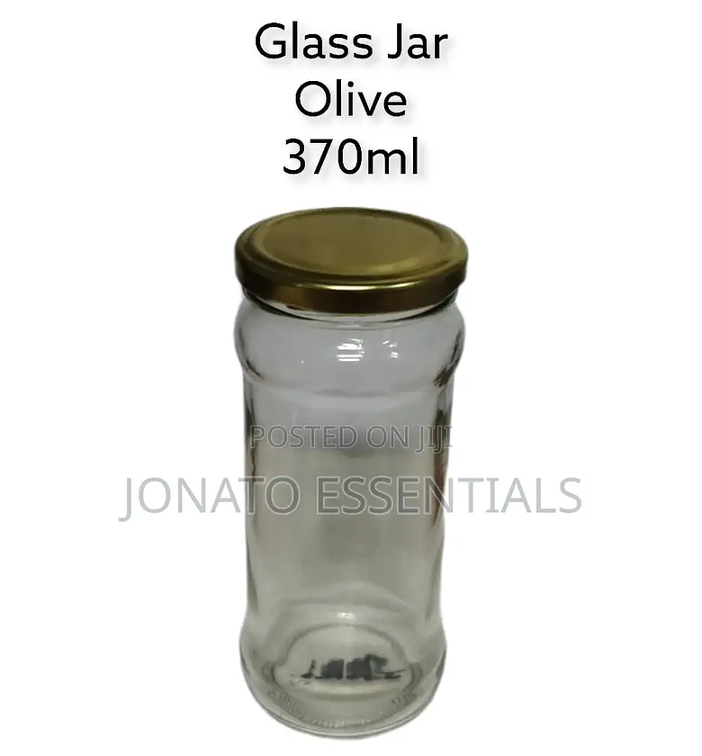 3 Piece Olive Glass Jars and Storage Containers image