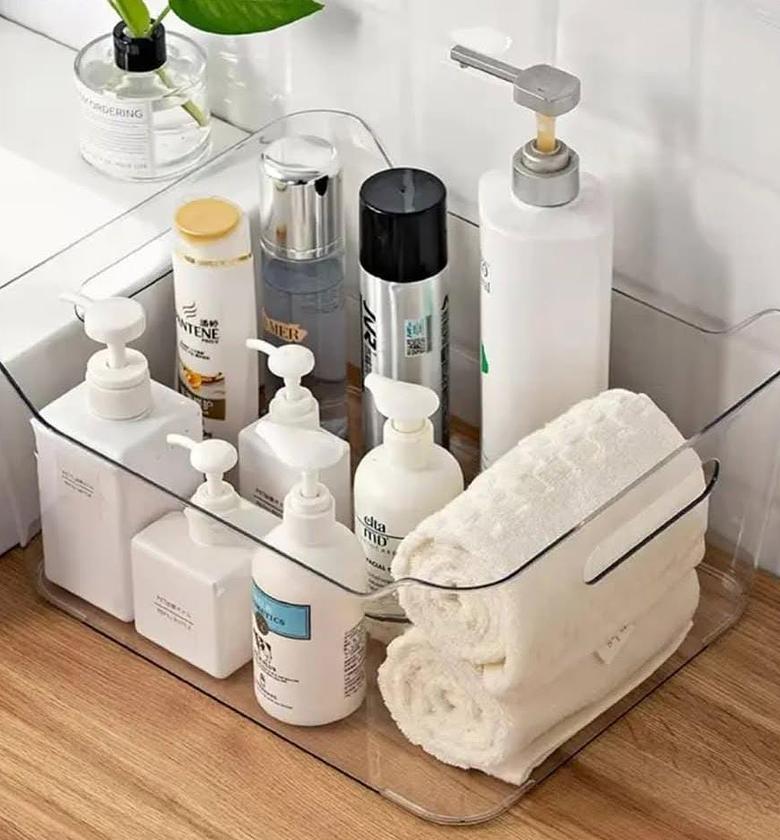 Acrylic storage/organizing basket image