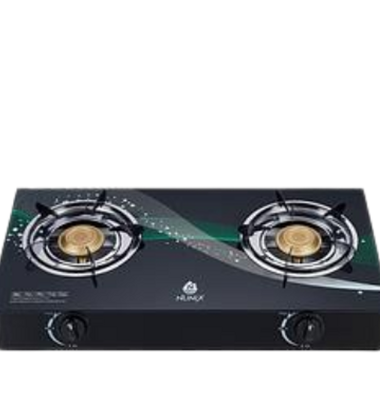 Nunix Auto Ignition Glass Top 2 Burner Gas Cooker image