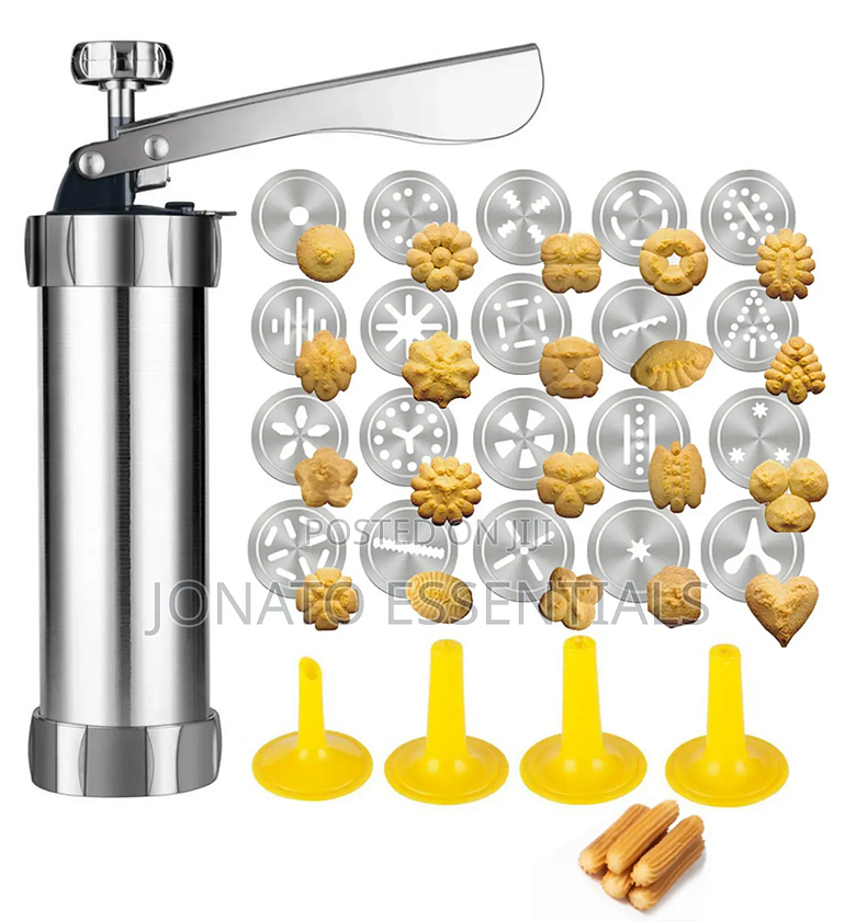 Stainless Steel Cookie Press Biscuit Maker Icing Gun Set Kenya image