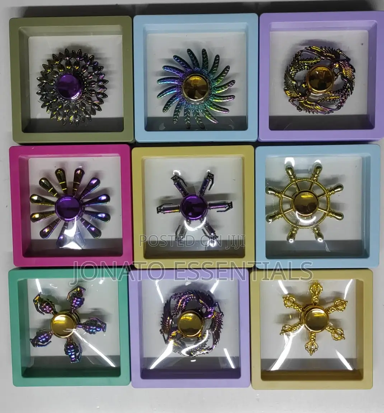 Metallic Fingertip Fidget Spinner Toy image