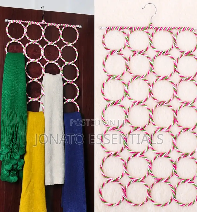 28 Ring Scarf Shawl Scarves Ties Holder or Hanger image