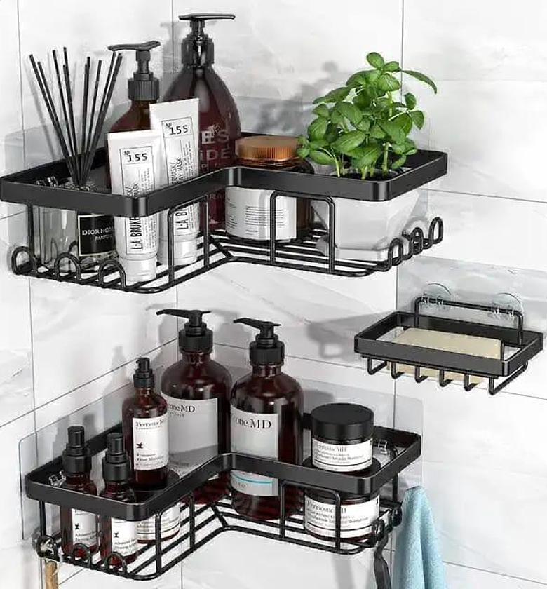 3pcs Heavy-Duty Shower Caddy Shelves or Bathroom Organizer image