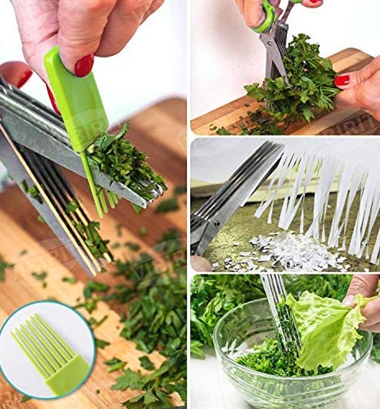 5 Blade Kitchen Herb Scissors image