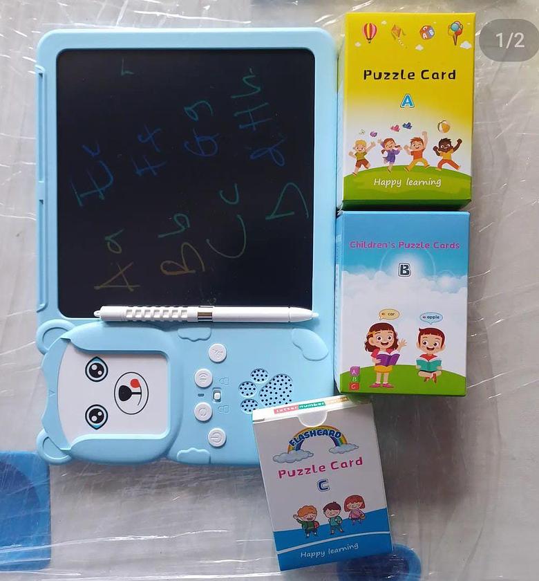 2 in 1 Flashcard. 2 In 1 Talking Flashcards With LCD Writing Pad image