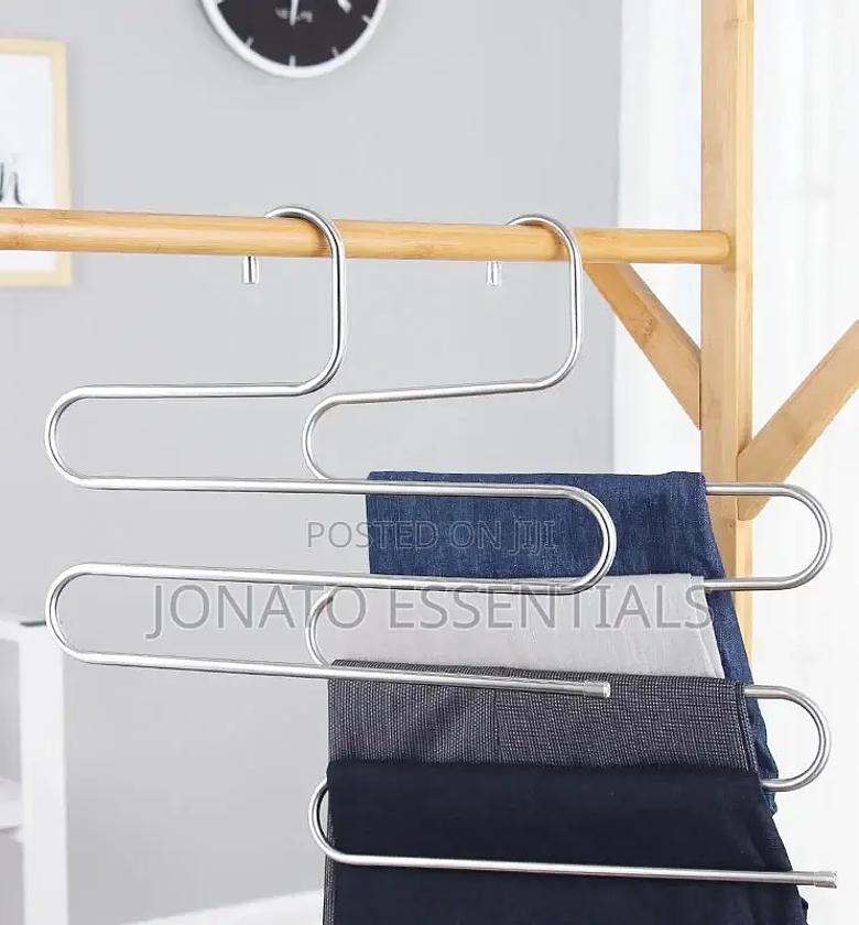 S Shaped 5 Layer Trouser Hanger, Cloth Rack image