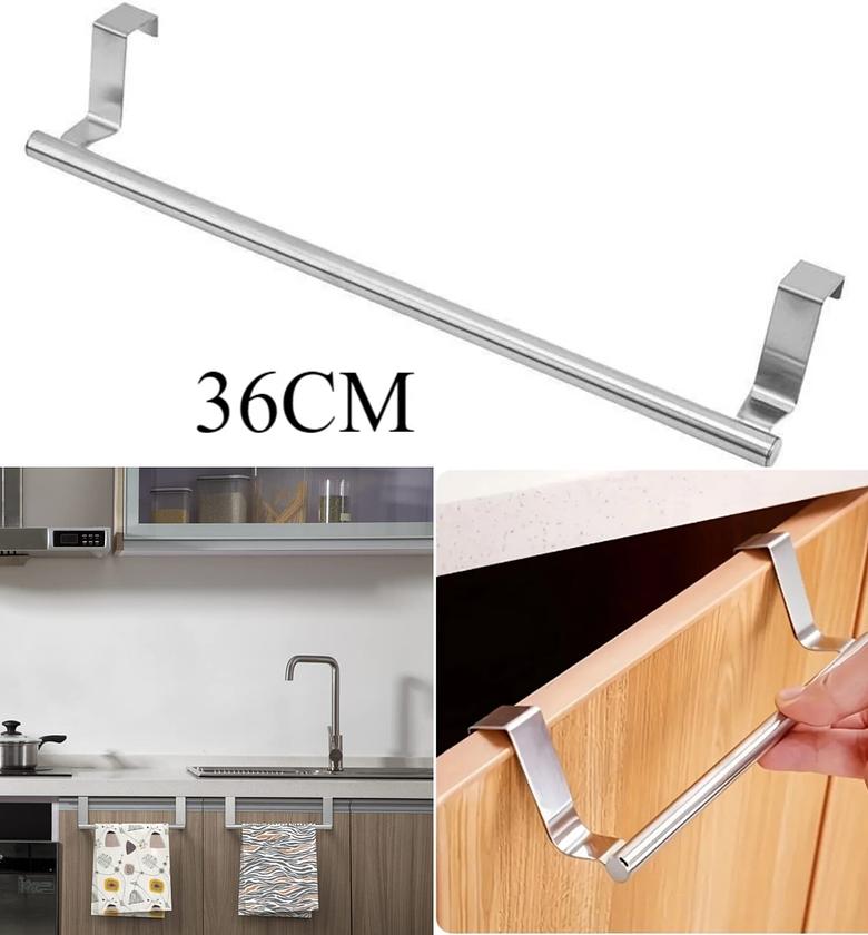 Over the Cabinet Door Towel Hanger, Holder image