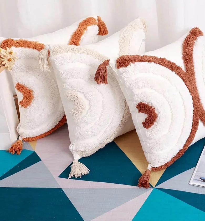 Boho Throw Cover with Tassels. image