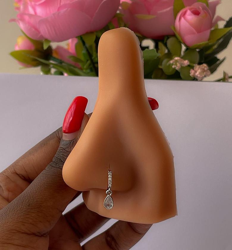 Luminous Pear Drop Nose Ring image