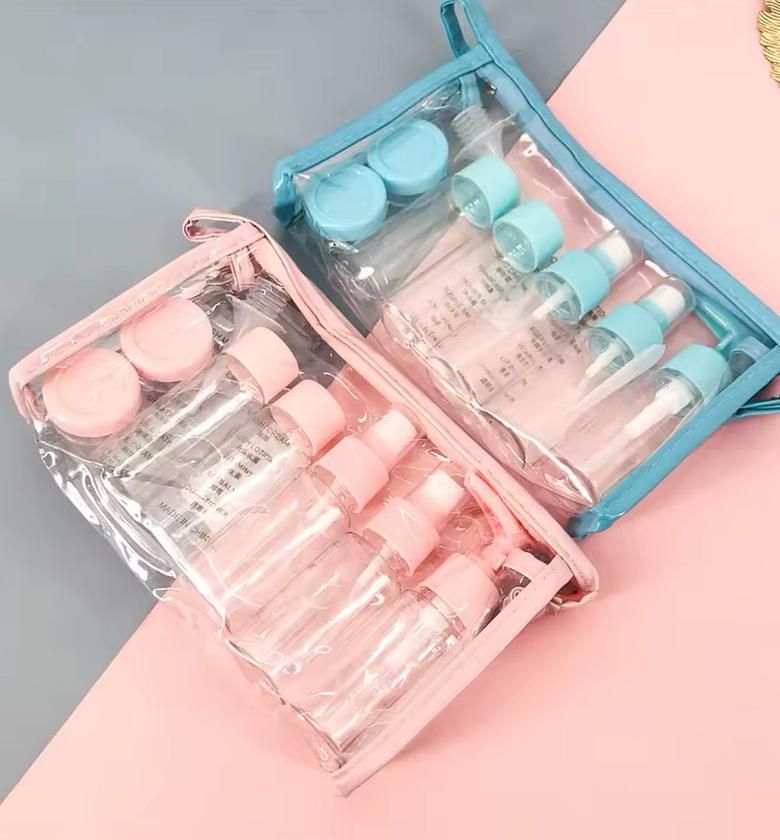 10-Piece Leak-Proof Travel Toiletry Bottle Set - Refillable Travel Kit image