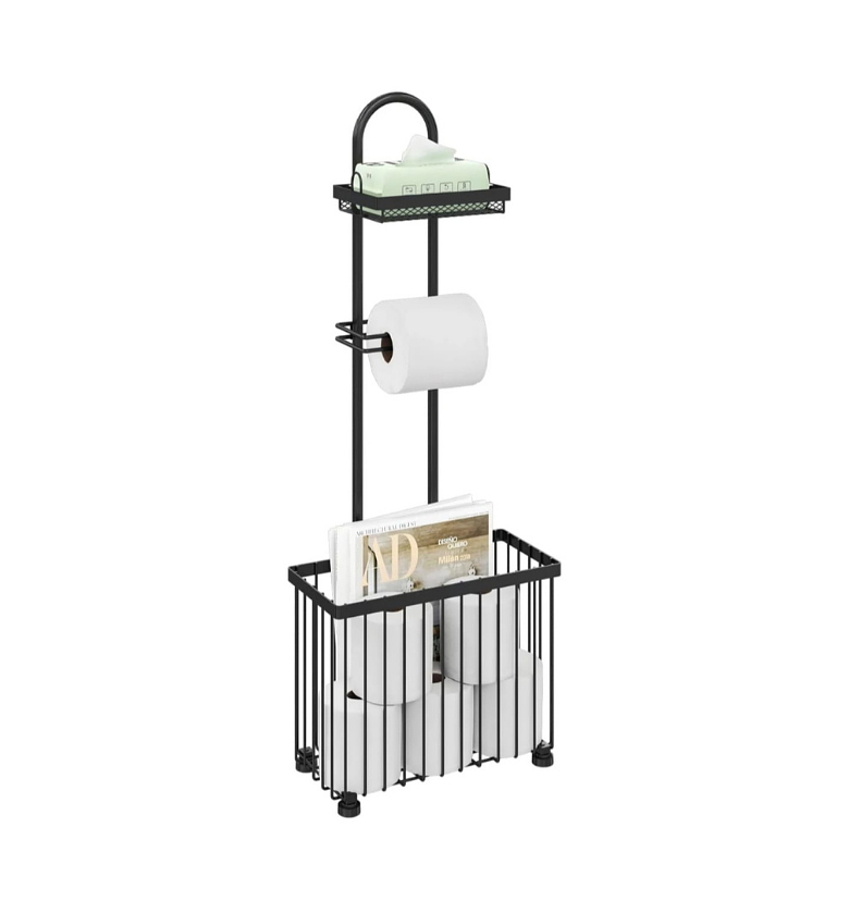 3-in-1 Multi-Functional Bathroom Storage Organizer & Toilet Paper Holder image