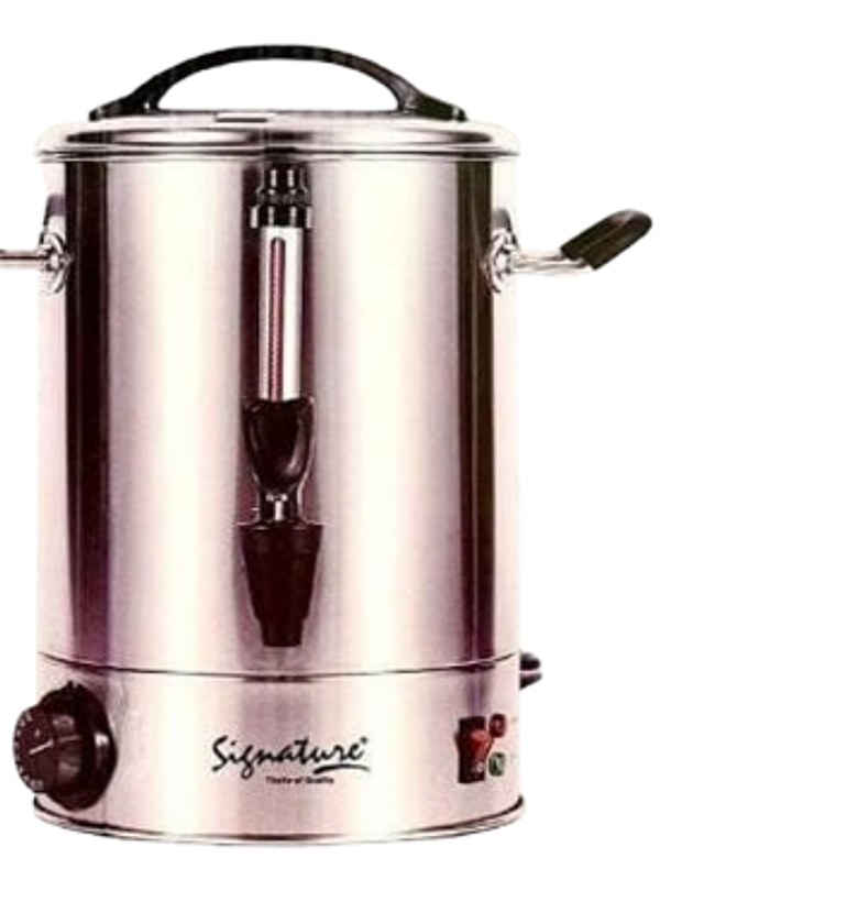 Electric Tea Urn. Commercial/House Use Signature STAINLESS STEEL DOUBLE WALL TEA URN NON ELECTRIC 20L image