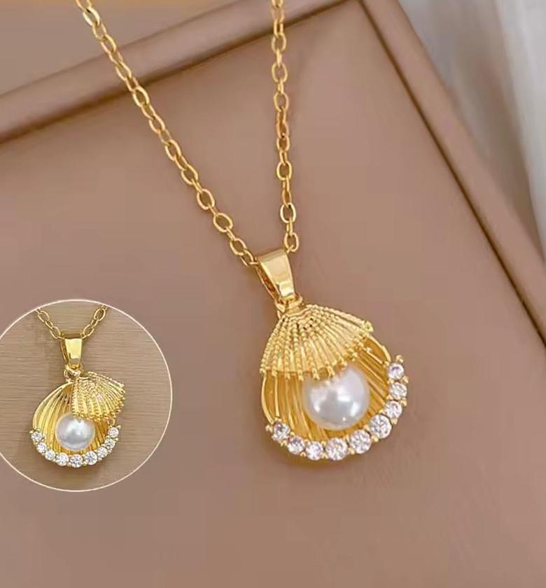 Ocean Treasure Pearl Shell Necklace image