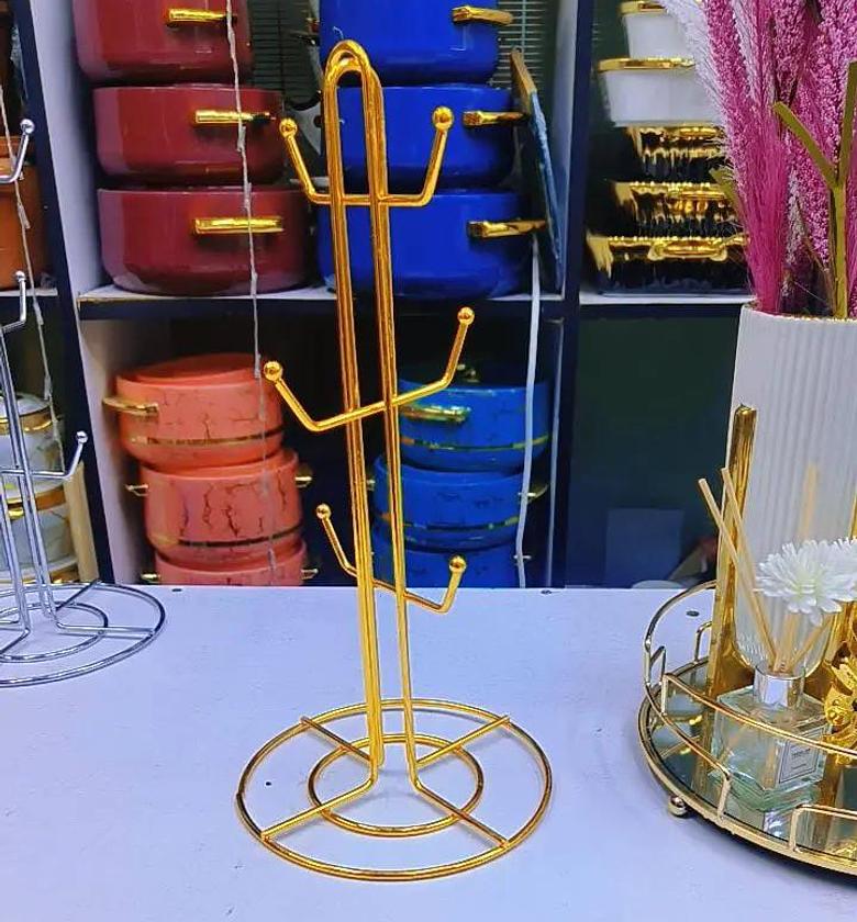 Classic heavy gold cups holder stand image