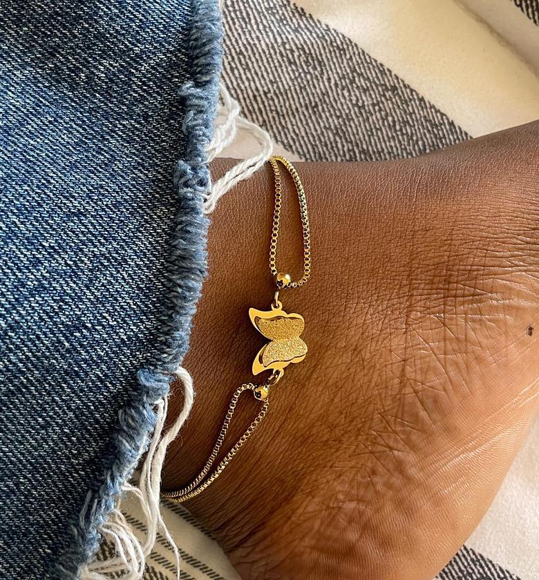 Glimmer Wing Double Chain Anklet image