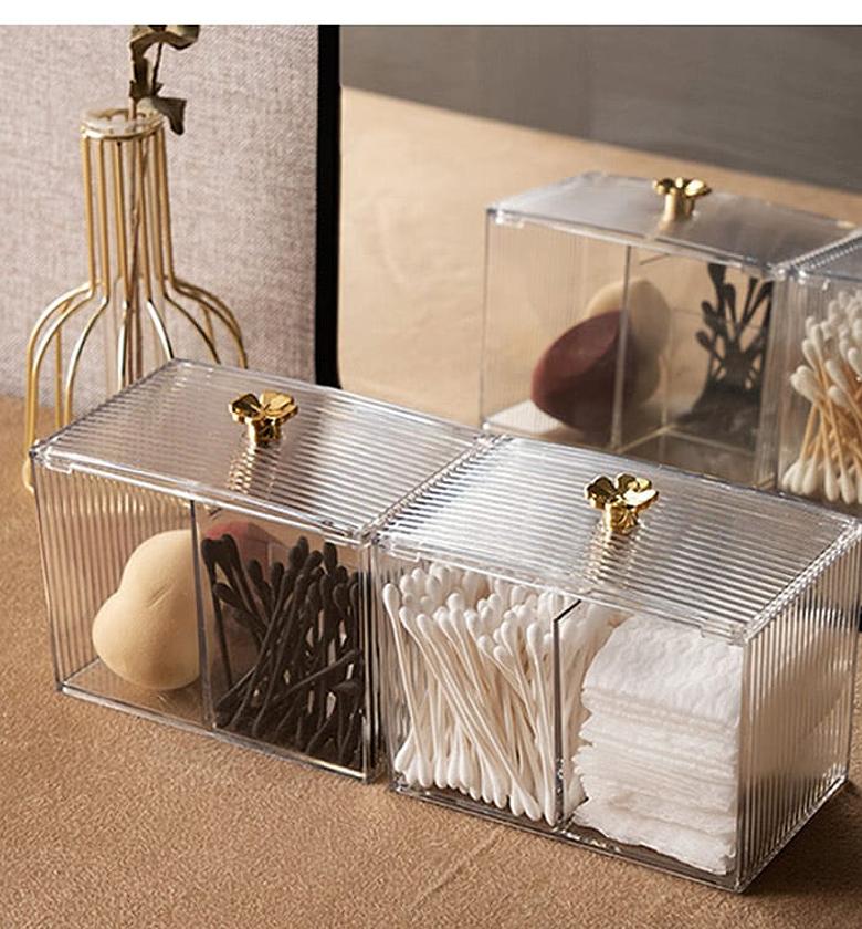 Acrylic Cotton Swabs Cosmetic Storage Box image