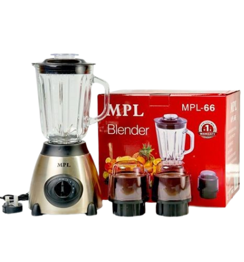 Mpl 3 in 1 Metallic Blender with Blender, Grinder & Chopper image