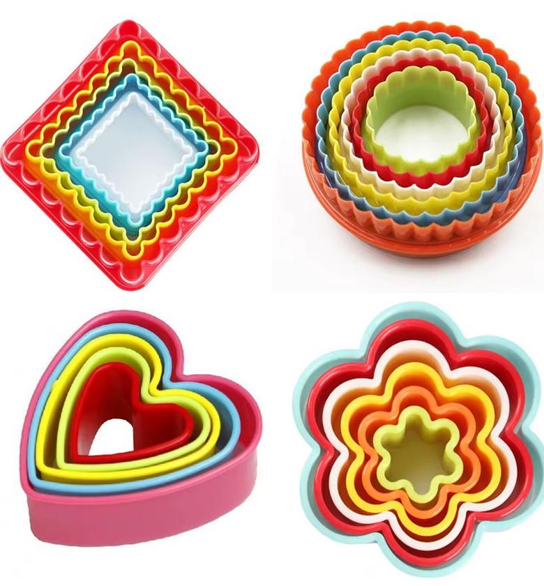 Multipurpose 4-Piece Plastic Cookie and Fondant Cutter Set for Biscuits & Mandazis - Assorted Shapes & Sizes image
