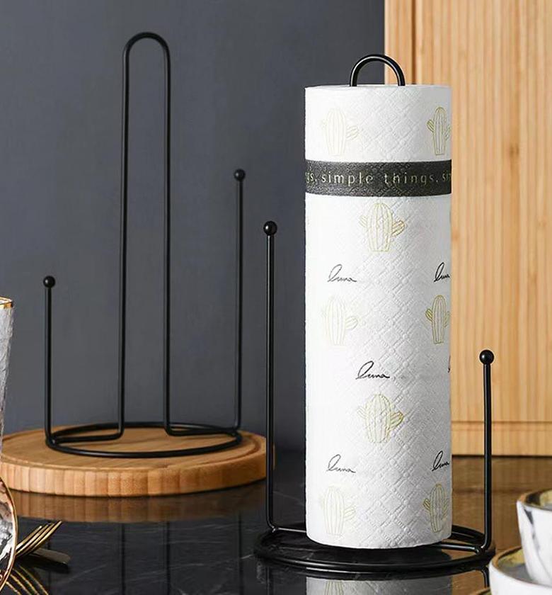 Metallic Paper Towel Holder – Black image