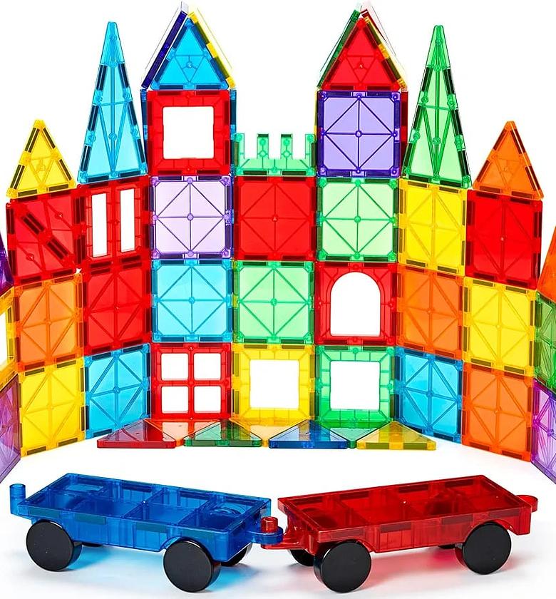 Magnetic Tiles, 100PCS Building Blocks, Magnets Building Set image