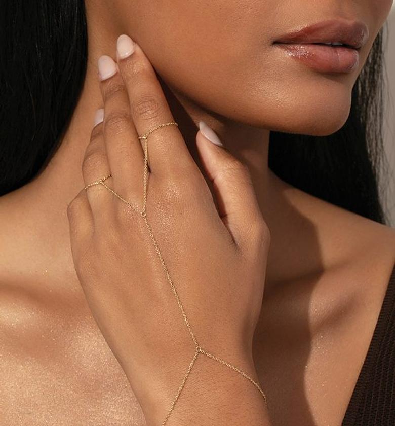 Mystic Aura Hand Chain Bracelet image