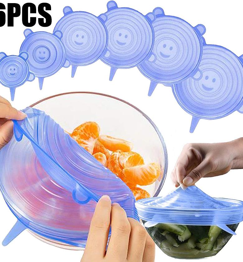 6pcs Silicone Food Covers, Stretch Silicone Cover image