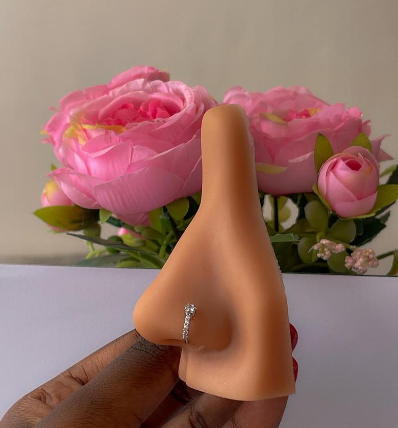 Twinkling Minimalist Nose Hoop image