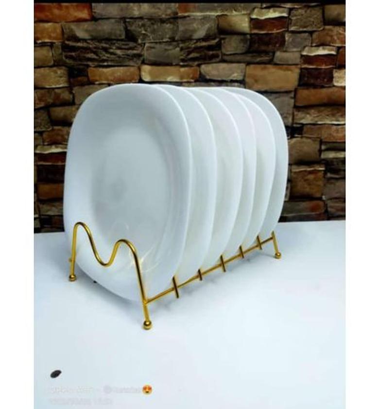 Plates.6 pc ceramic corner plate image