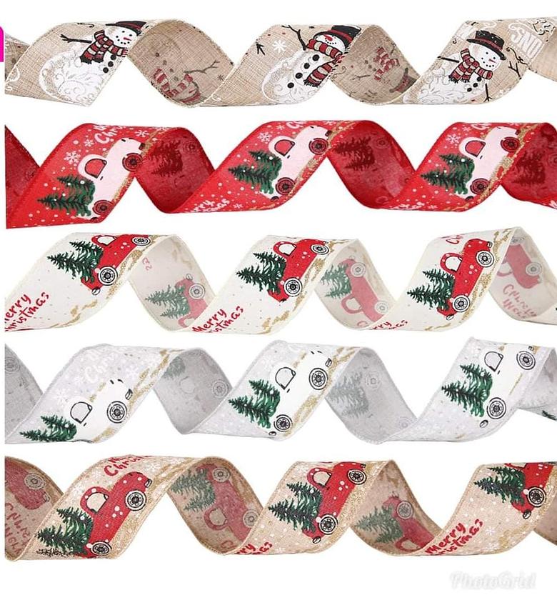 5 meters Christmas themed ribbon image