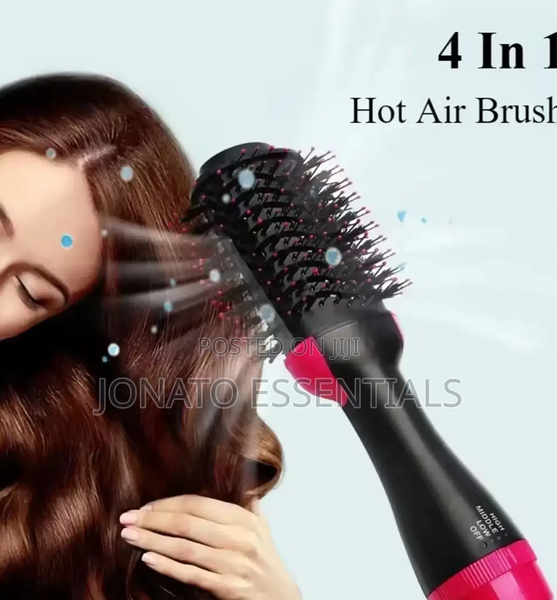 4 in 1 Hot Air Brush, Hair Curler, Straightener, Dryer, Brush image