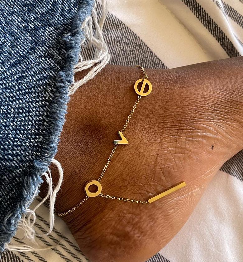Affection Script Bar Anklet image
