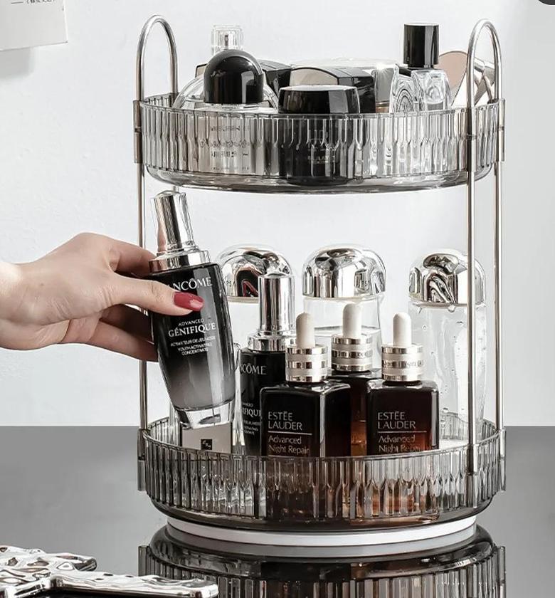 2 tier rotating cosmetic/Makeup /perfume Organizer image