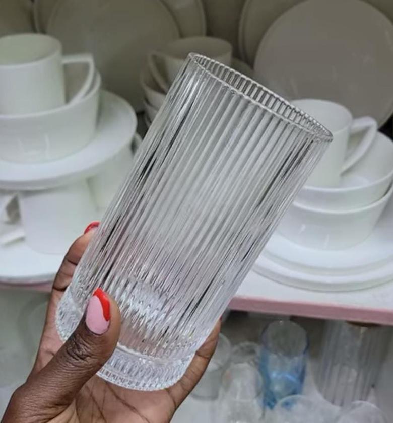 Classic Ribbed Crystal glasses Capacity 450 ml. image