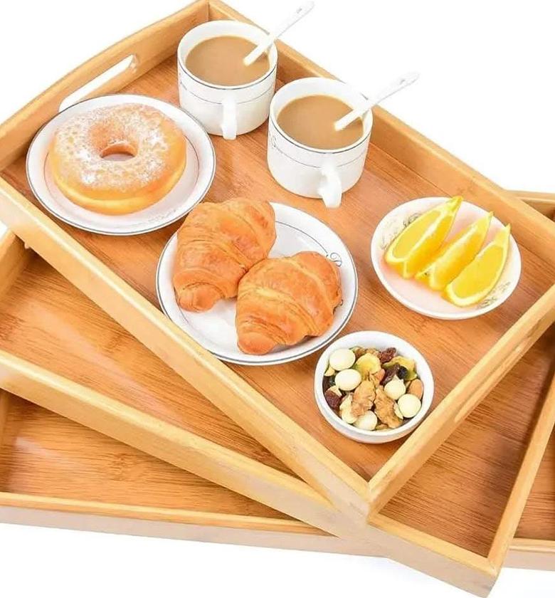 Multifunctional Bamboo Serving Trays for  image