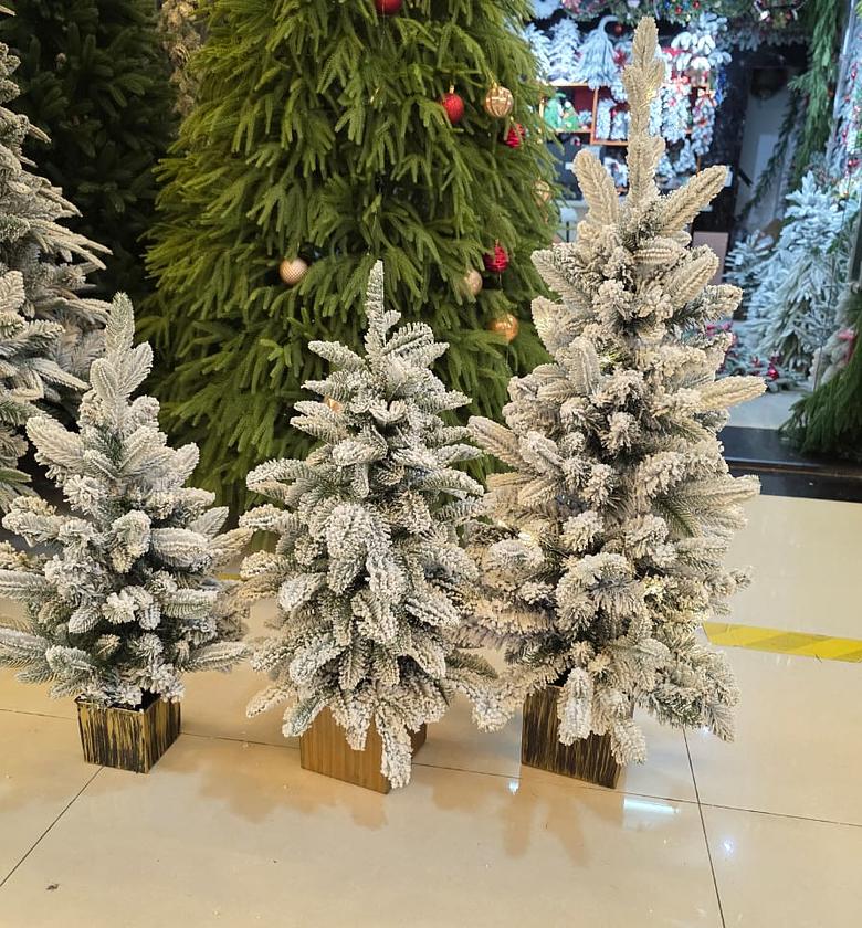 Snow-Kissed Village Mini Pine Tree Trio image