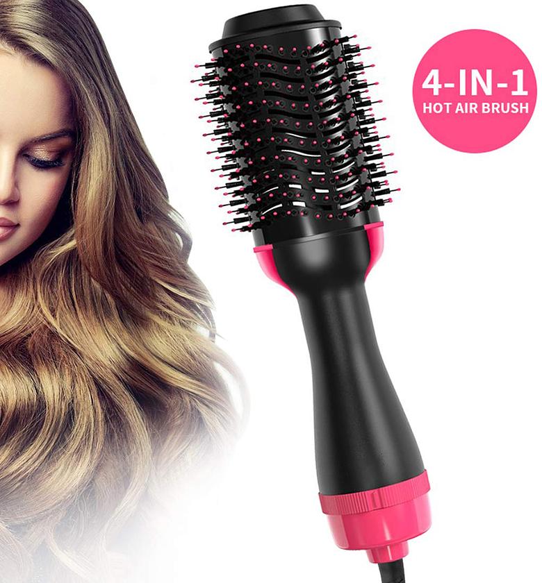 4 in 1 Hot Air Brush, Hair Curler, Straightener, Dryer, Brush image